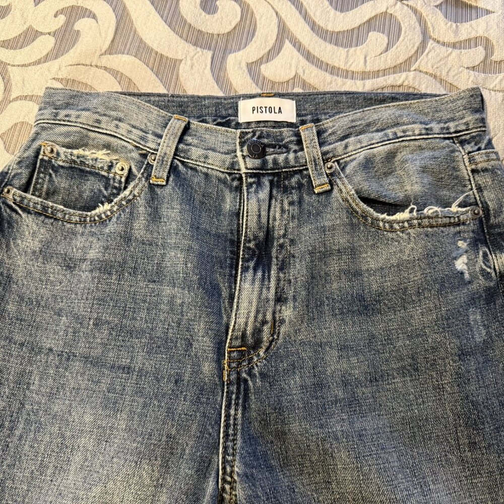 Pistola Womens Stevie High-Rise Wide-Leg Jeans Size 27 Distressed EUC, Worn Once - Picture 4 of 11
